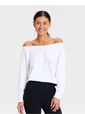 Nwt JoyLab Off-Shoulder White Women's Sweater